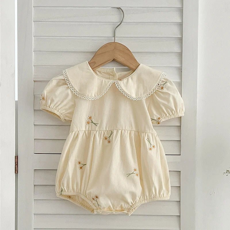 Infant Baby Girls Lace Collar Dress Rompers Family Clothes - BabyHaven