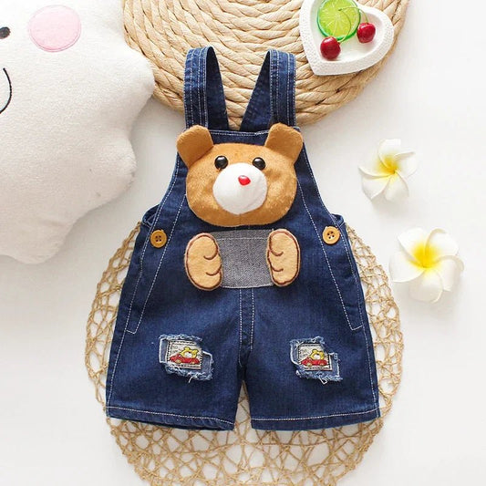 Summer Overalls Shorts Boys Girls Denim Jumpsuits - BabyHaven