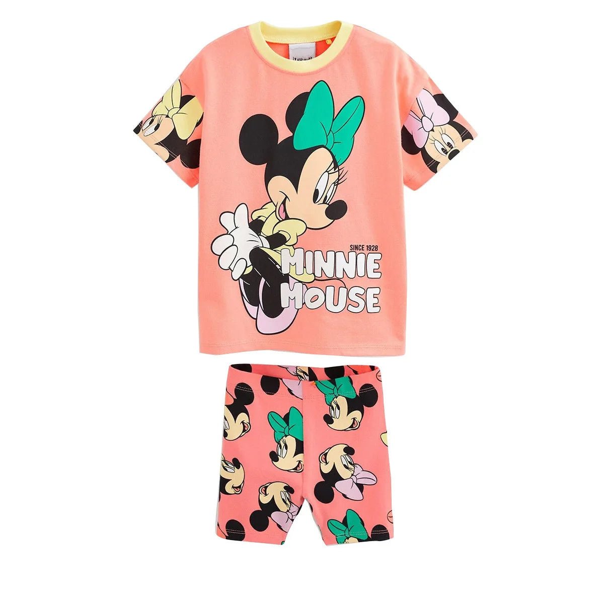 Disney Minnie Mouse Baby Girls Full Print Set Spring Autumn Clothing Long Sleeve Top and Pants Outfit - BabyHaven