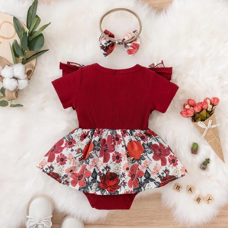 Summer Baby Girl Dress With Bowknot Striped Jumpsuit - BabyHaven