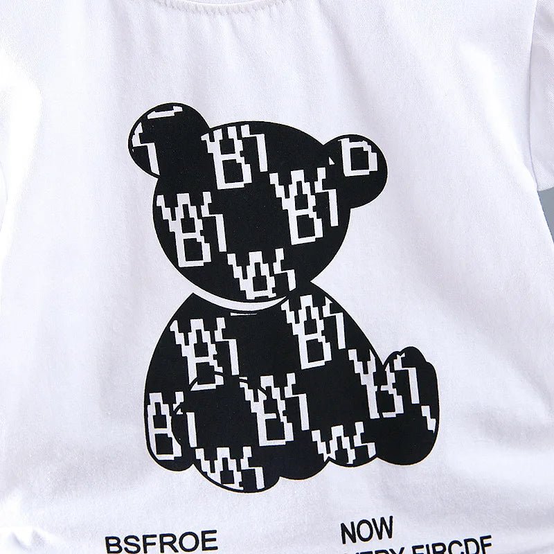 Summer Baby Boy Clothes Luxury Designer Cartoon T-shirts Tops Shorts Outfits Sets - BabyHaven