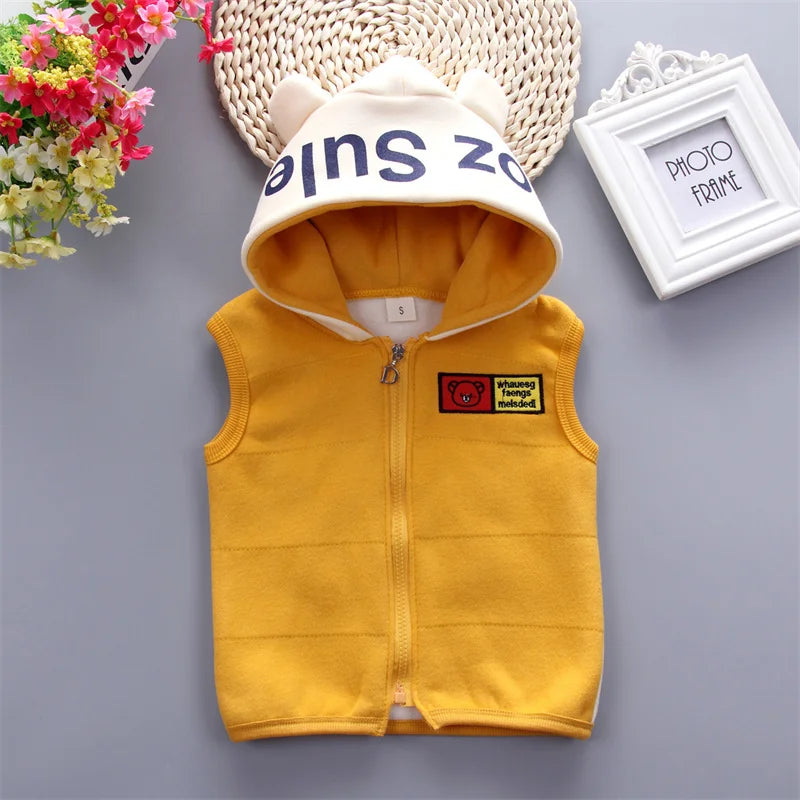 Winter Cartoon Set Baby Autumn Thick Warm Suit Infant Hooded Jackets+Pullovers+Pants 3Pcs Outfits Kids Fleece Clothes