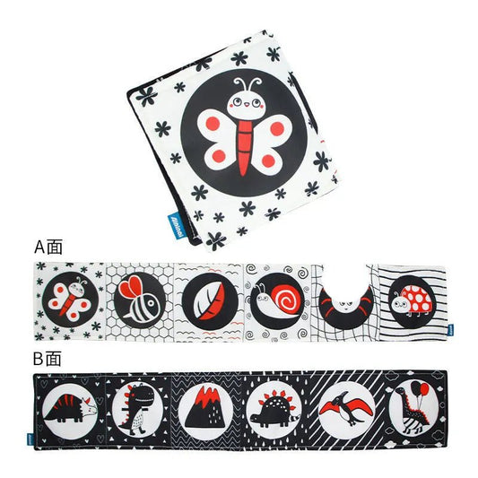 Sensory Cloth Book Baby Toys 0 12 Months Black White Montessori - BabyHaven