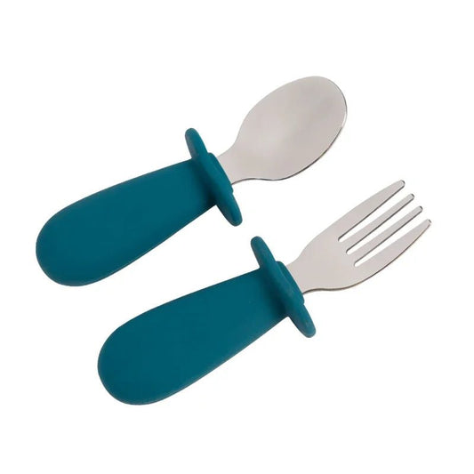 2pcs/Set Baby Tableware Children Utensil Stainless Steel - BabyHaven