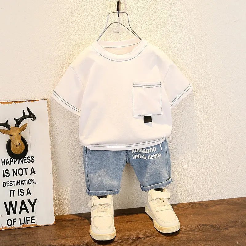 New Summer Baby Boy Clothing Set Short Sleeve T-Shirt and Pants 2 Pcs Sport Outfit for Infants - BabyHaven