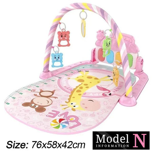 Baby Fitness Stand Music Play Gym Toys Newborn 0 - 36 Months - BabyHaven