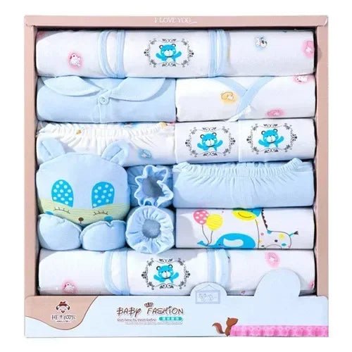18 Piece Newborn Baby Girl Clothes Set 100% Cotton Gift - BabyHaven