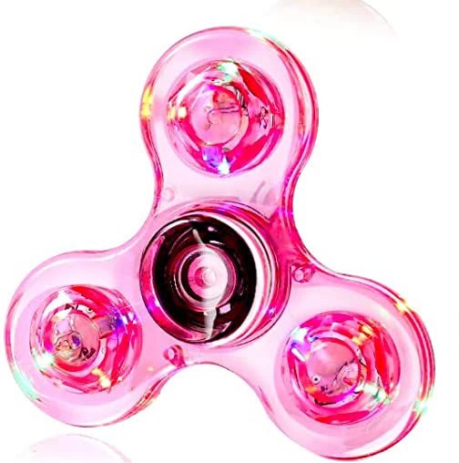 LED Light Up Fidget Spinner Luminous Finger Toy for Stress Relief - BabyHaven