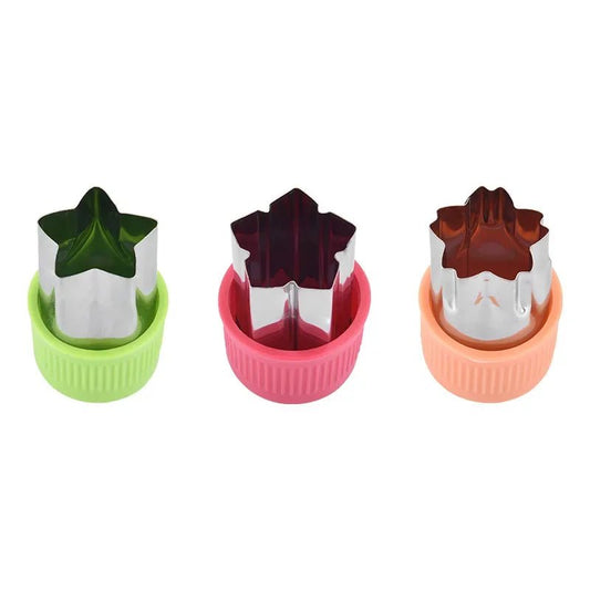 3Pcs Baby Food Shape Cutter Cartoon Star Heart Moulds - BabyHaven