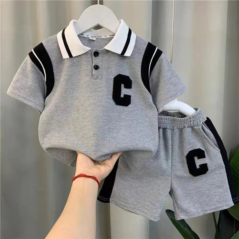 Baby Costume Boy Fashion Casual Set Summer T-shirt Shorts 2Pcs - BabyHaven