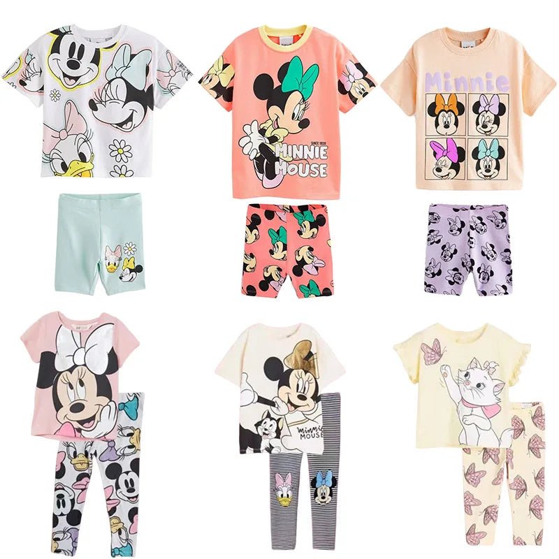 Disney Minnie Mouse Baby Girls Full Print Set Spring Autumn Clothing Long Sleeve Top and Pants Outfit - BabyHaven