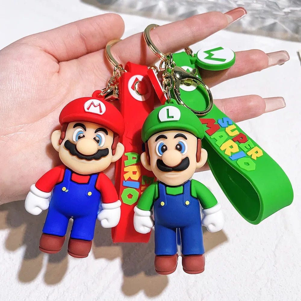 Super Mario 3D Cartoon Keychain Mario Bros Characters Model - BabyHaven