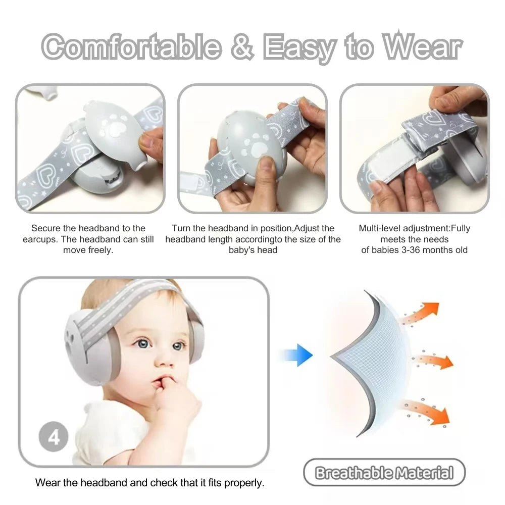 Infant Earplugs Hearing Protection Noise Canceling Headset - BabyHaven