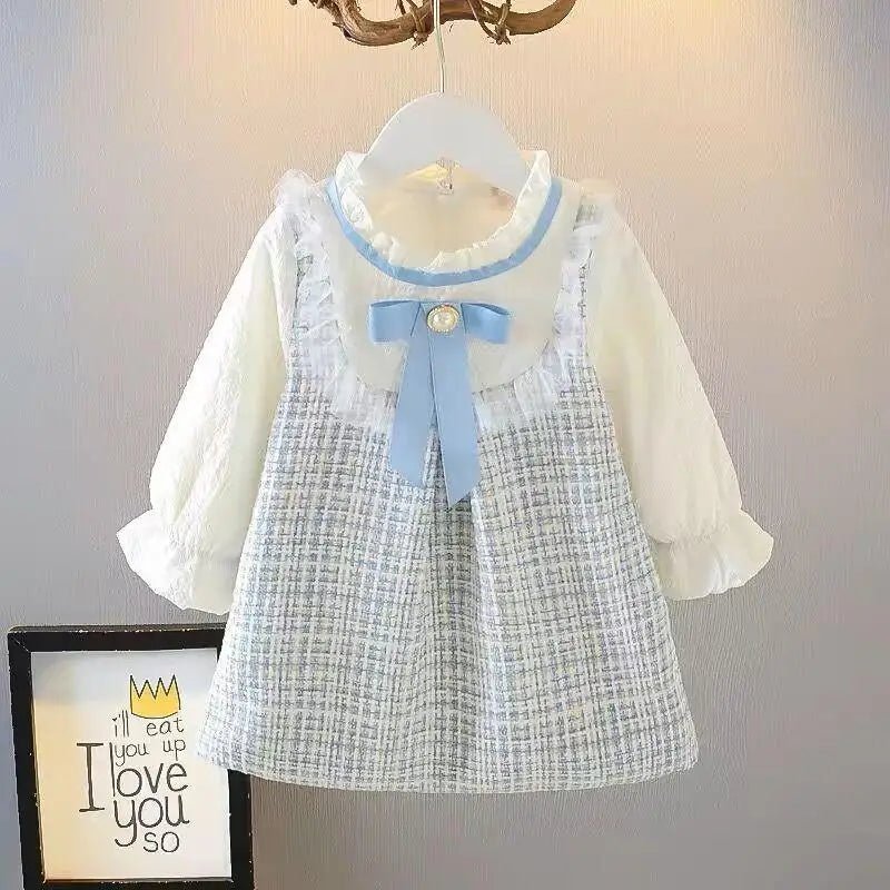 Girls Long Sleeve Skirt Cute Loose Dress for Kids Fashion - BabyHaven