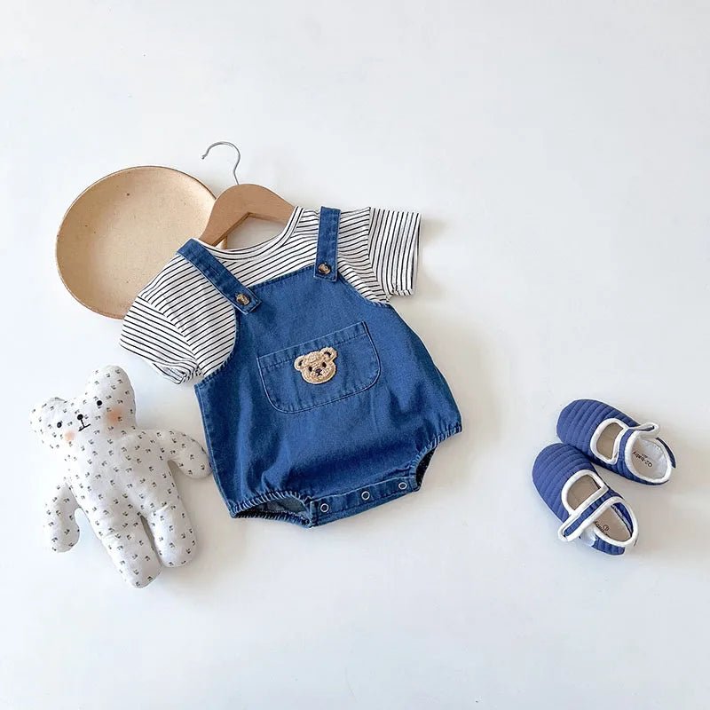 Summer Cool Toddler Baby Clothing Set Striped T-shirt - BabyHaven