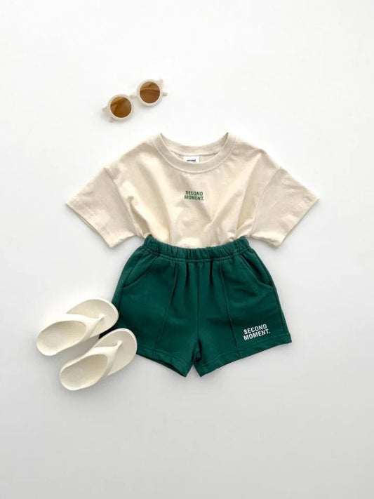 Summer New Baby Short Sleeve Clothes Set Infant Boy Letter Print T Shirts Shorts 2pcs Suit - BabyHaven