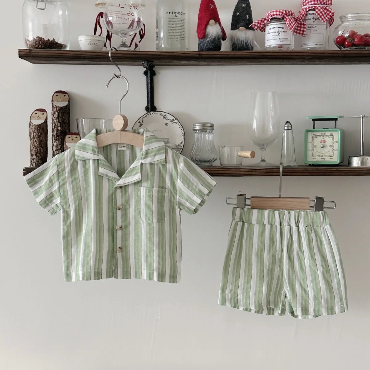 Summer Baby Boys Clothes Set Fashion Leisure Newborn Lapel Striped Shirt and Shorts 0 - 3 Years Children 2 Pieces - BabyHaven