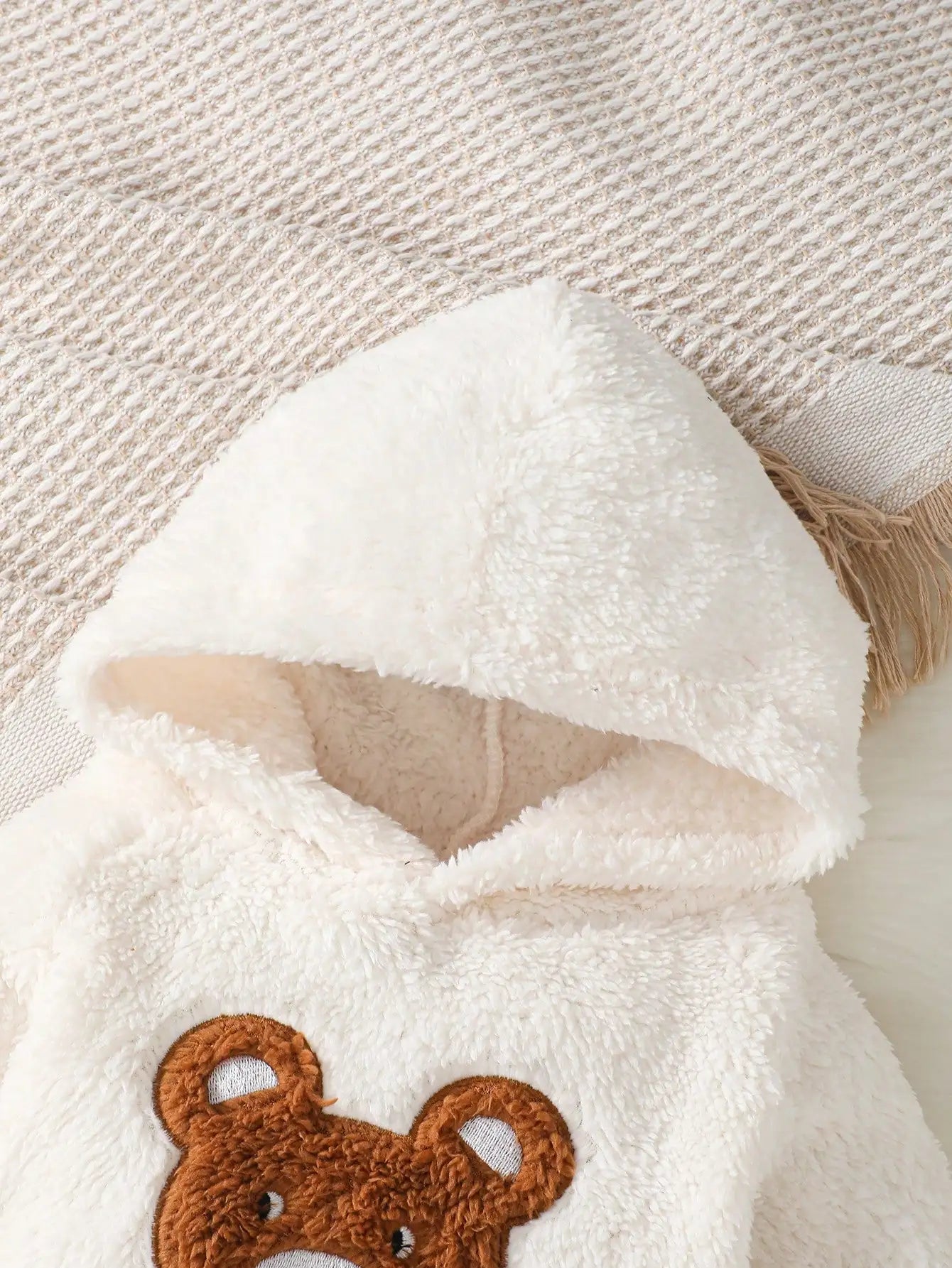 New Baby Girl Winter Casual Daily Cute Little Bear Fur Set - BabyHaven