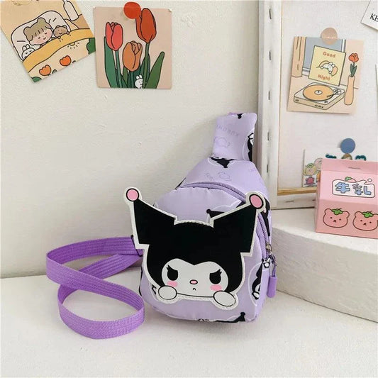 Charming Hello Kitty bag with adorable graphics, durable canvas material, and adjustable straps suitable for kids.