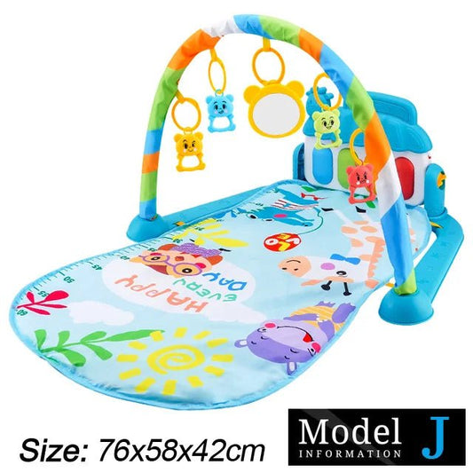 Baby Fitness Stand Music Play Gym Toys Newborn 0 - 36 Months - BabyHaven