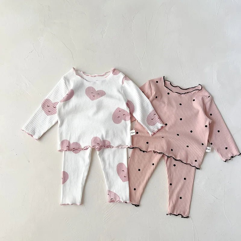 Spring Baby Set Dot Print Infant Girls Sleeper - BabyHaven