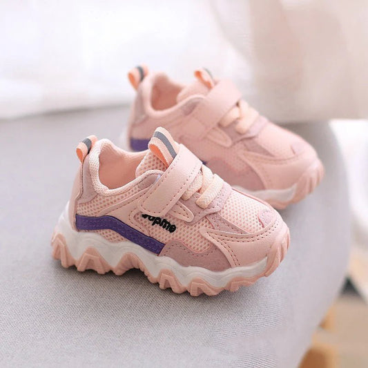 Spring Autumn New Kids Sport Shoes Fashion Cross - tied Mesh Breathable Boys Sneakers Children Girls Outdoor Running Shoes - BabyHaven