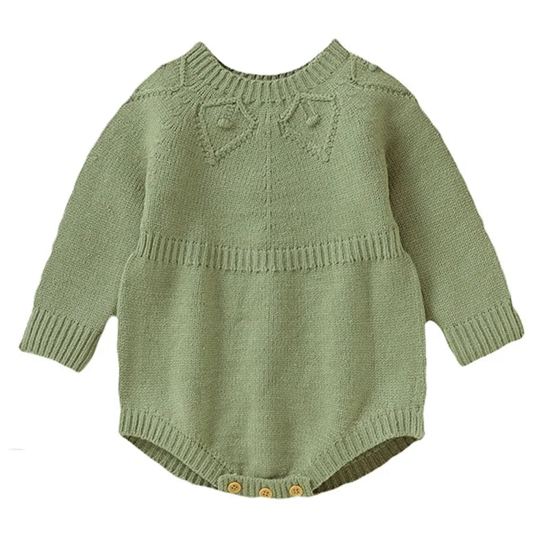 Christmas Rompers Red Winter Newborn Reindeer Knit Infant Boys Girl Long Sleeve Cartoon Snowman Rompers Toddler Outwear Clothes