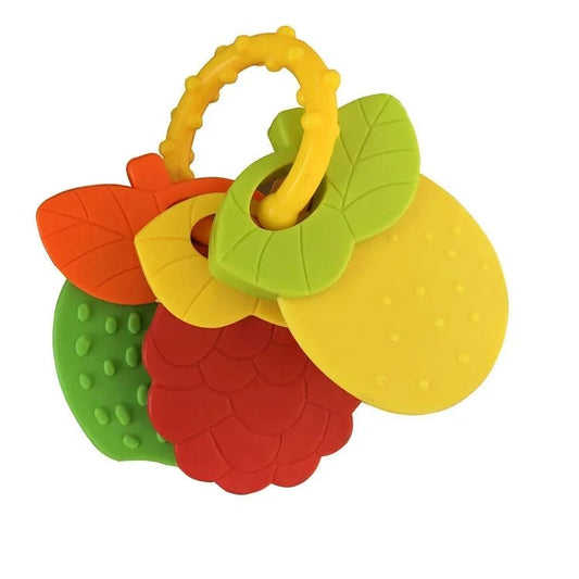 Baby Fruit Style Soft Rubber Rattle Teether Toy Kid - BabyHaven