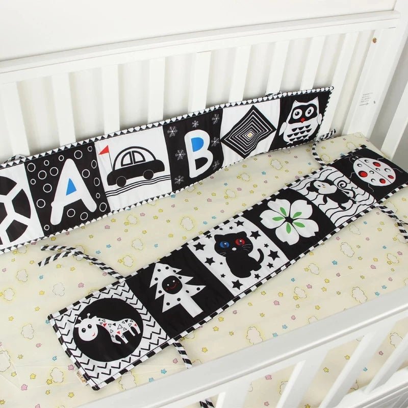 Sensory Cloth Book Baby Toys 0 12 Months Black White Montessori - BabyHaven