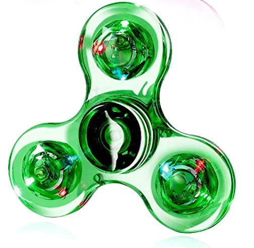 LED Light Up Fidget Spinner Luminous Finger Toy for Stress Relief - BabyHaven