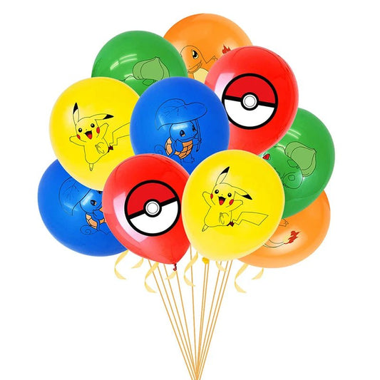 Pokemon Birthday Party Decoration Pikachu Lightning Balloon Set - BabyHaven