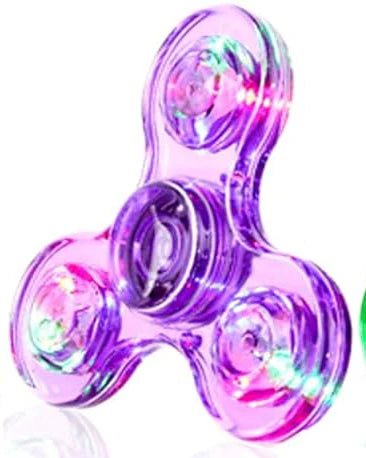 LED Light Up Fidget Spinner Luminous Finger Toy for Stress Relief - BabyHaven