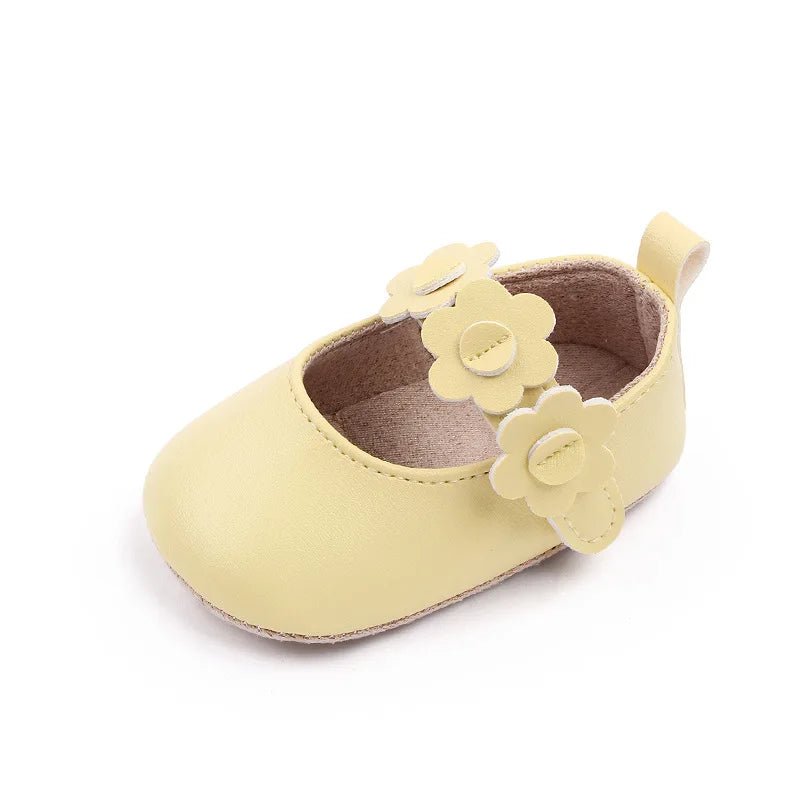 0 - 2 Years Baby Girls PU Leather Shoes Spring Autumn Flower - BabyHaven