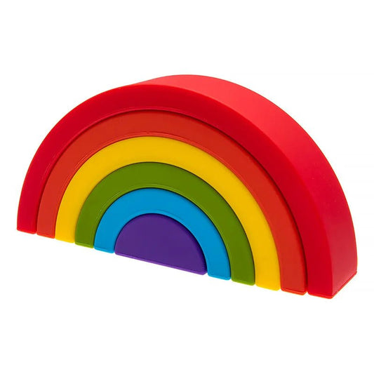 New 6 - 10pcs Baby Silicone Building Block BPA Free Rainbow Soft Block 3D Educational Montessori Toys Baby Teether Gifts - BabyHaven