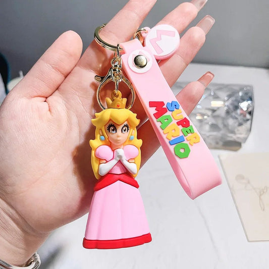 Super Mario 3D Cartoon Keychain Mario Bros Characters Model - BabyHaven