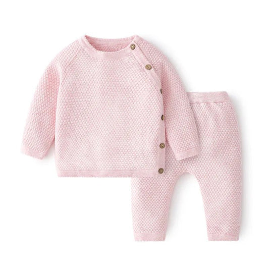 Baby Clothes Sets Ensembles Cotton Spring Newborn Boy Girl Infant Clothing Tops And Pants Knitted Sweater Baby Pajamas Sets - BabyHaven