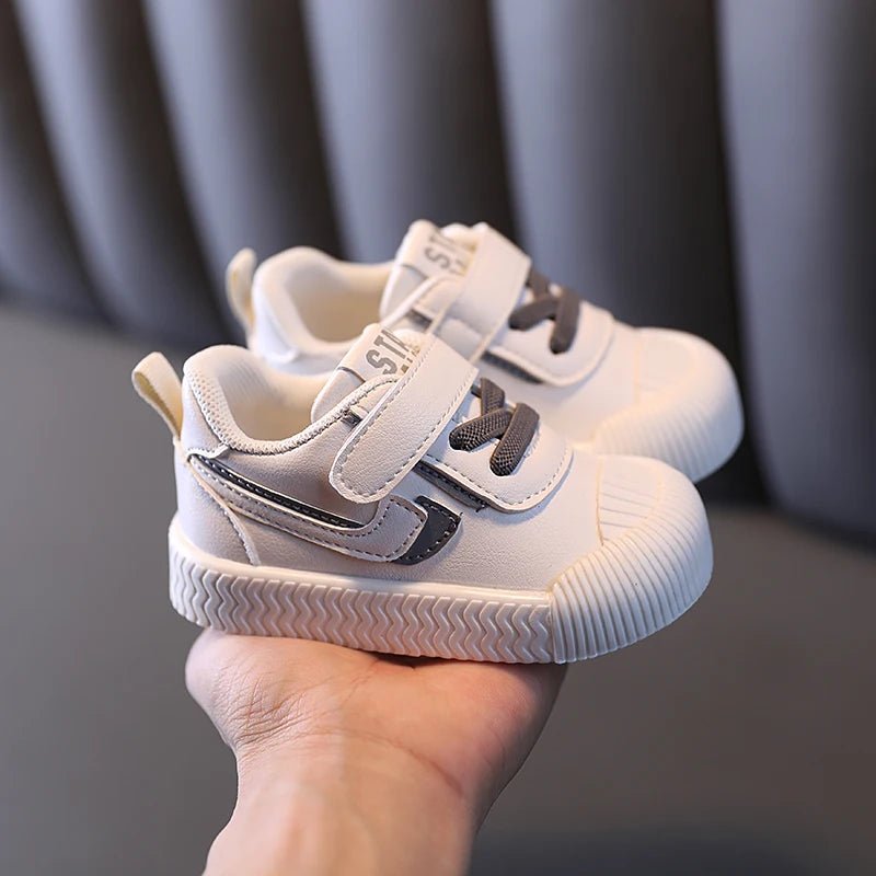 Spring And Autumn Learning Walking Casual Dad Shoes White - BabyHaven