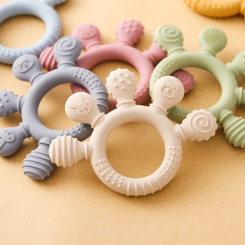 1pc Silicone Teether Food Grade Baby 0 - 12 Toys for Toddlers - BabyHaven