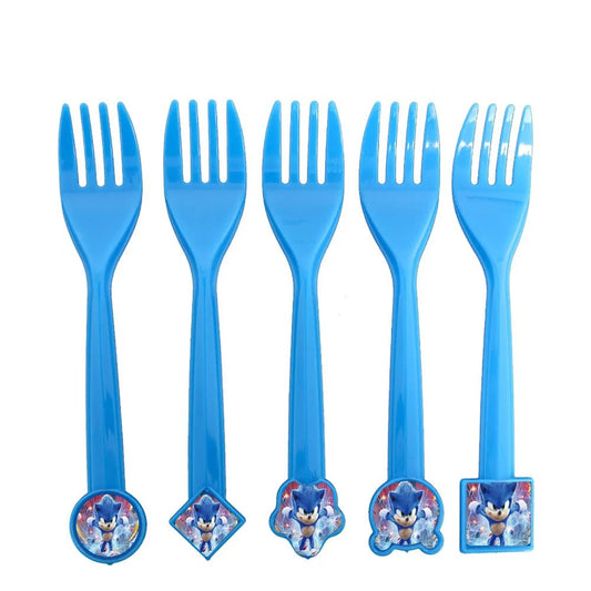 Cartoon Sonics Party Supplies Disposable Plates Tablecloth Cake Topper Banner for Kids Birthday Decor - BabyHaven