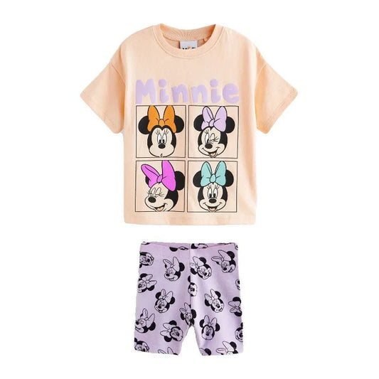 Disney Minnie Mouse Baby Girls Full Print Set Spring Autumn Clothing Long Sleeve Top and Pants Outfit - BabyHaven