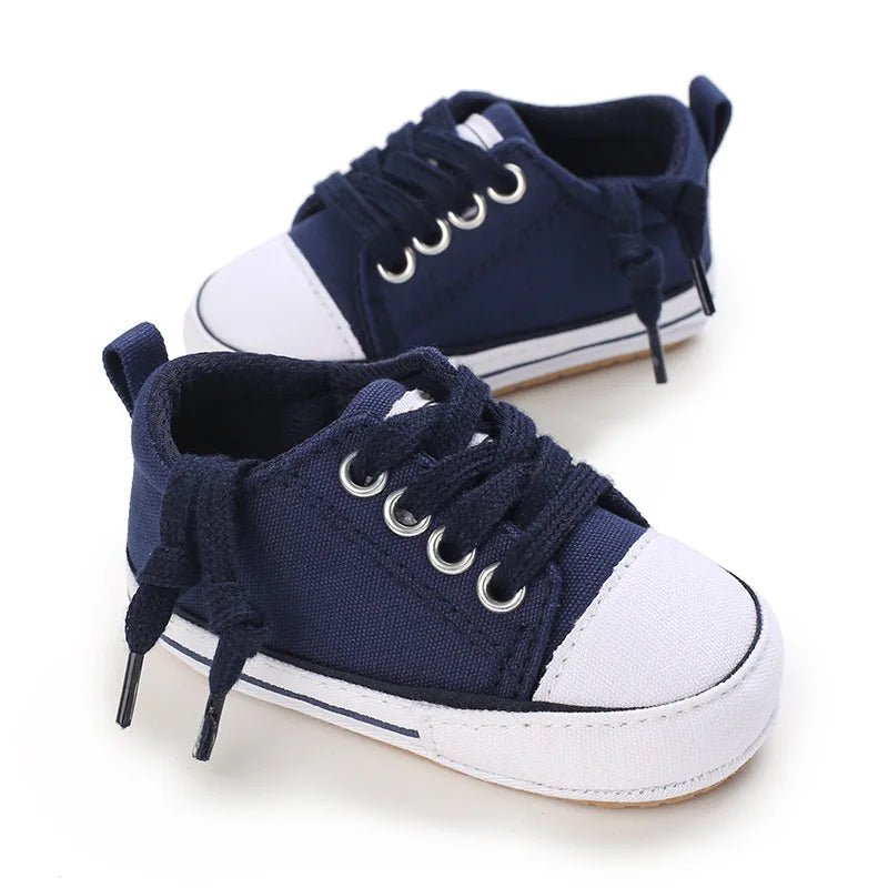 Meckior Baby Sneakers Non - slip Rubber Sole Soft Canvas Shoes - BabyHaven
