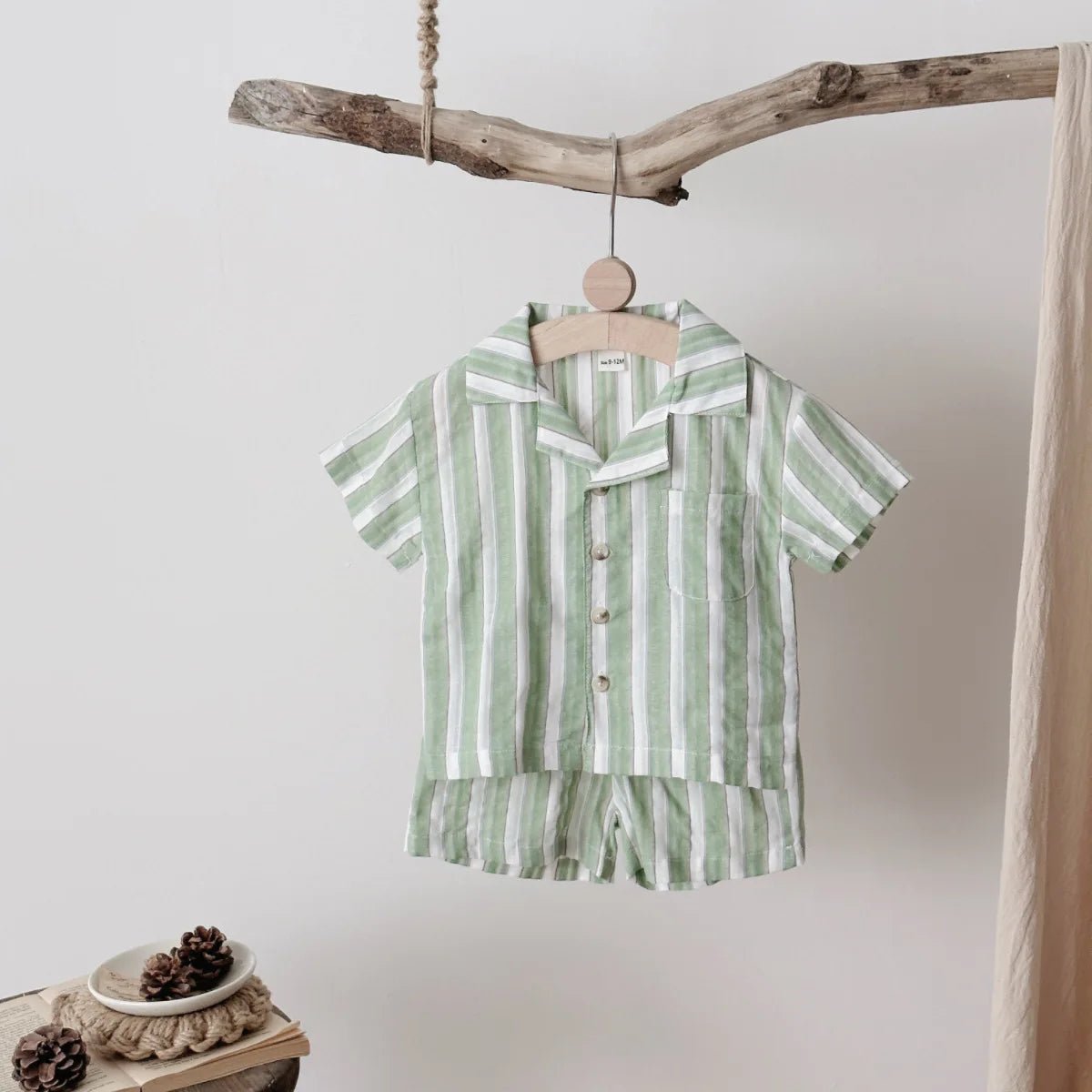 Summer Baby Boys Clothes Set Fashion Leisure Newborn Lapel Striped Shirt and Shorts 0 - 3 Years Children 2 Pieces - BabyHaven