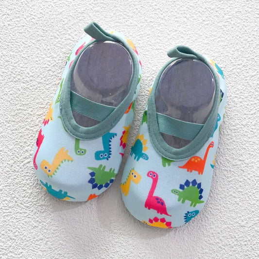 Colorful Sonkpuel boy kids beach water sports sneakers, perfect for swimming and diving, quick-dry aqua slippers for kids.