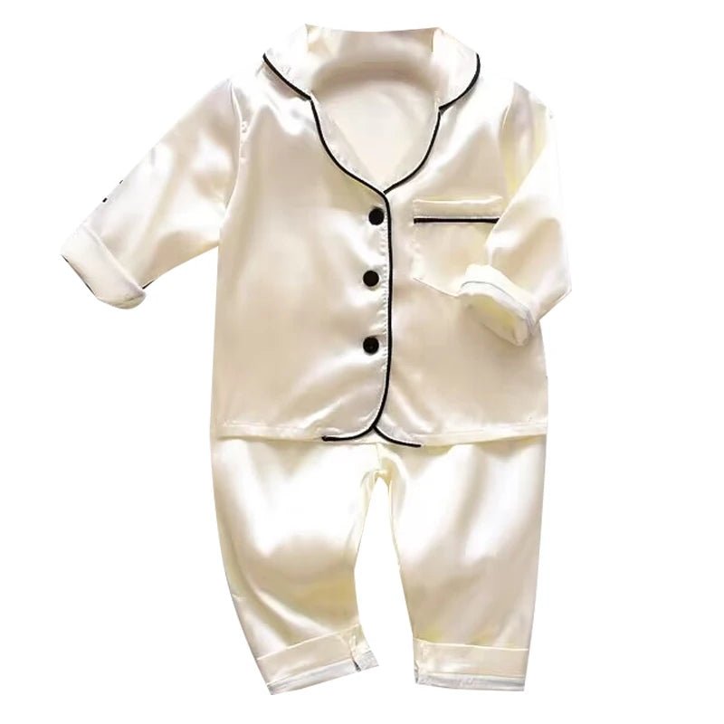 Pajamas Set Silk Satin Trousers Set - BabyHaven