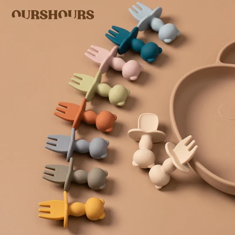 Food Grade Infant Soft Silicone Feeding Tableware Set for Kids - BabyHaven