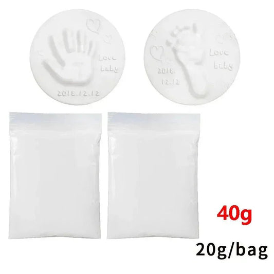 20/40g Baby DIY Hand and Footprint Soft Clay Fluffy Material - BabyHaven