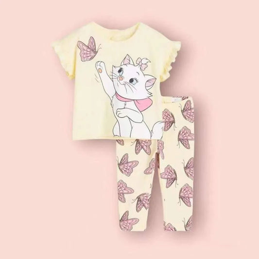 Disney Minnie Mouse Baby Girls Full Print Set Spring Autumn Clothing Long Sleeve Top and Pants Outfit - BabyHaven