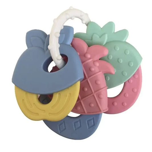 Baby Fruit Style Soft Rubber Rattle Teether Toy Kid - BabyHaven