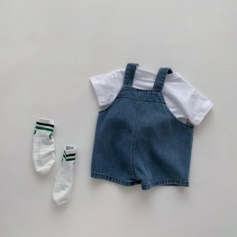 Summer Baby Clothing Set Girls Clothes Infant Tee Denim Overall - BabyHaven