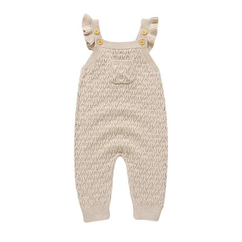 Baby Girls Knit Rompers Sleeveless One Piece Newborn Infant Solid Jumpsuits 0 - 18 Months Toddler Spring Autumn Outfits - BabyHaven